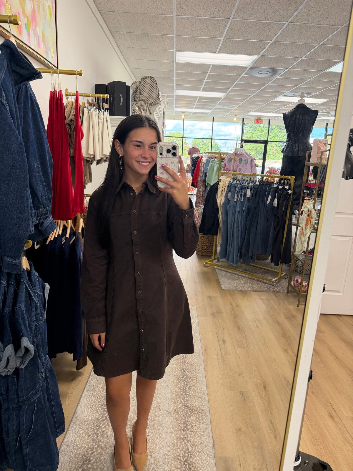Velvet Heart Bastille L/S Button Down Dress
