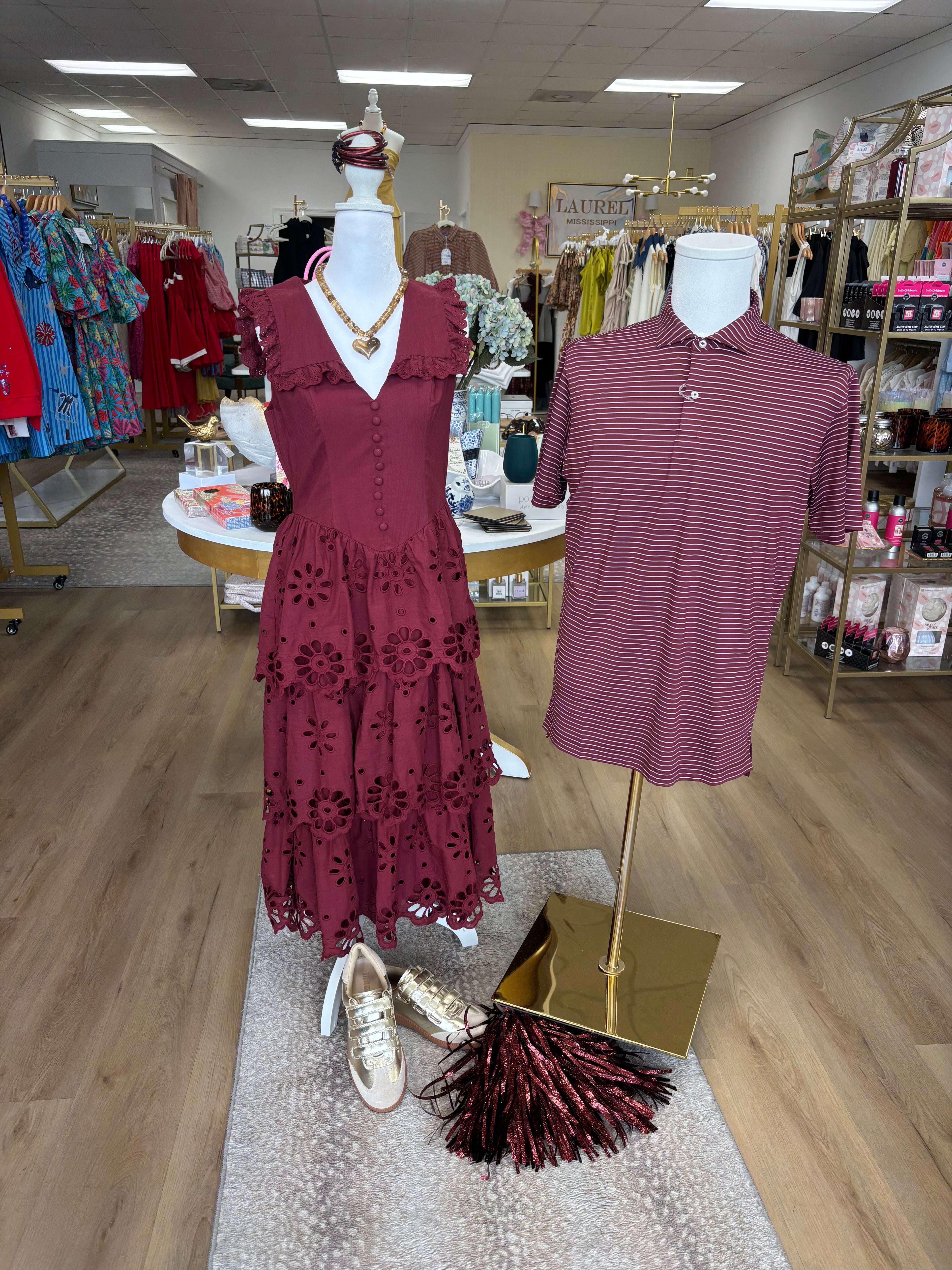 Johnnie O Beau Polo in Maroon