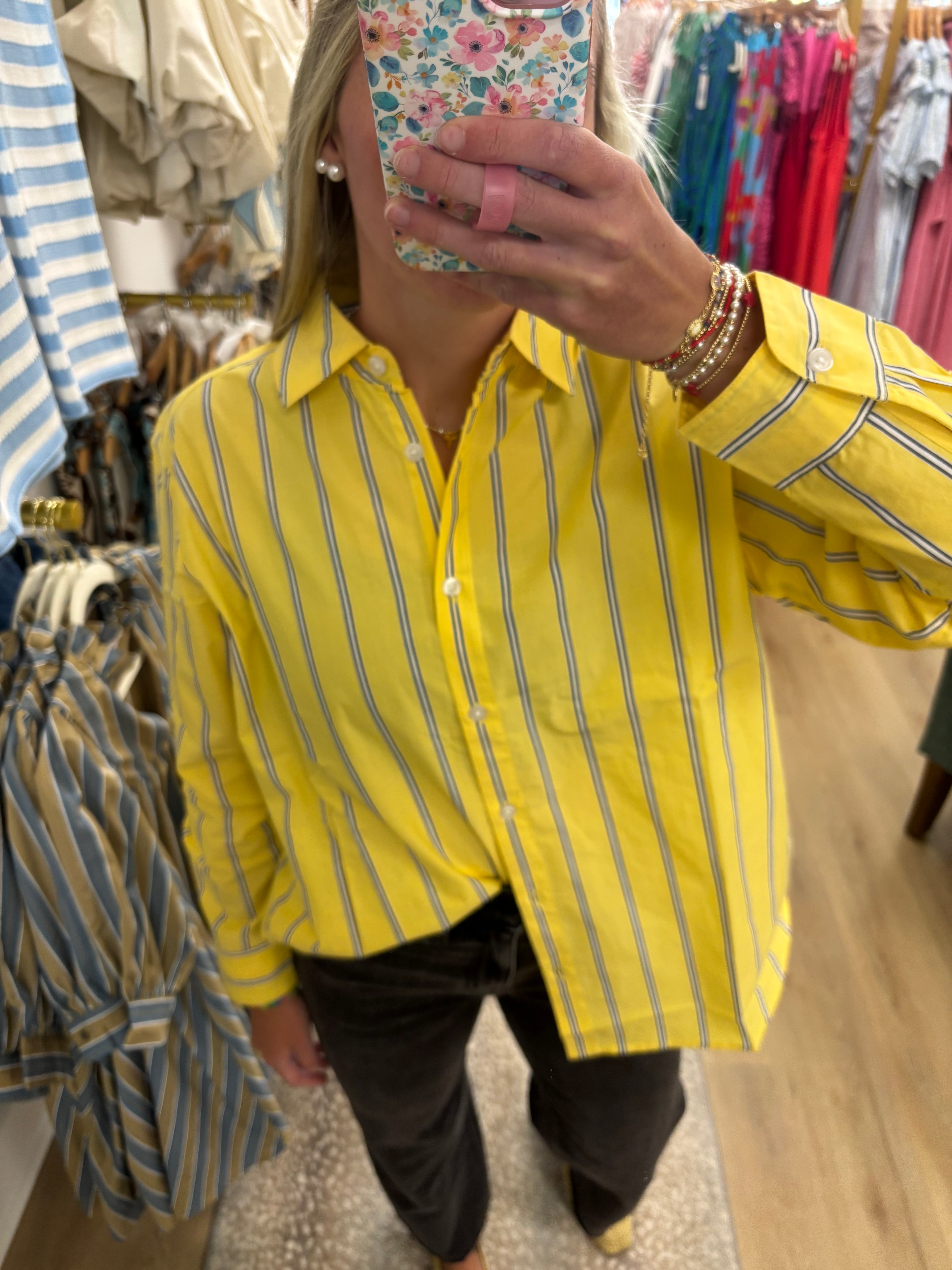 French Connection Rhodes Pop Daisy Yellow Top