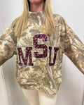 QOS MS State Mockneck Camo Sweatshirt