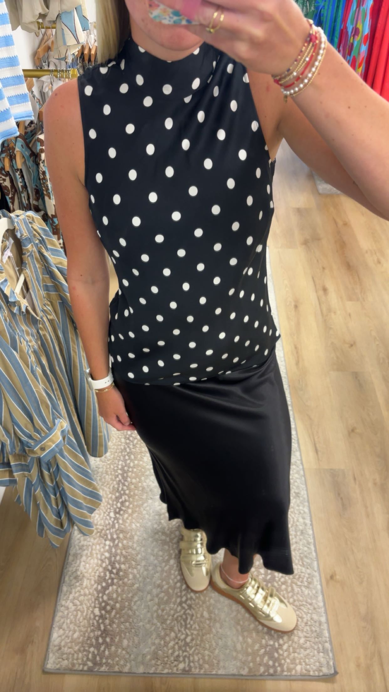 French Connection Ennis Polka Dot Top
