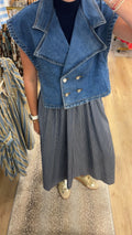 ELAN Denim Double Button Vest