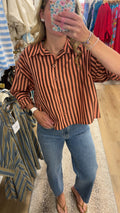 Velvet Heart Stormi Long sleeve Coral Button Down