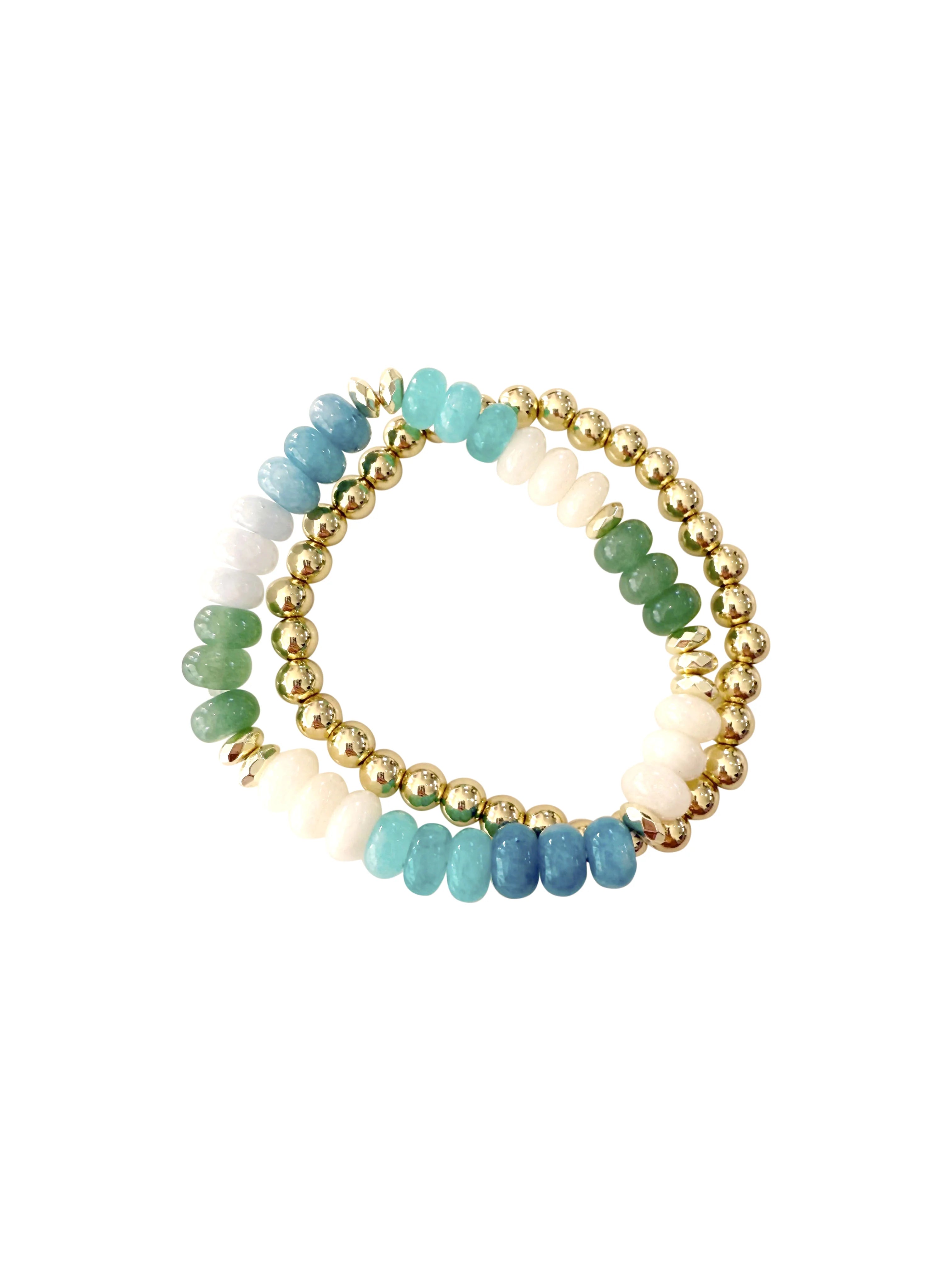 Gemelli Bracelet Set Jamie Green Blue