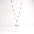 Allison Avery Latin Cross with Beaded chain