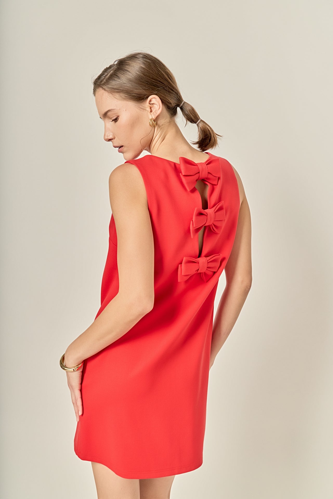 English Factory Red Bow Back Dress