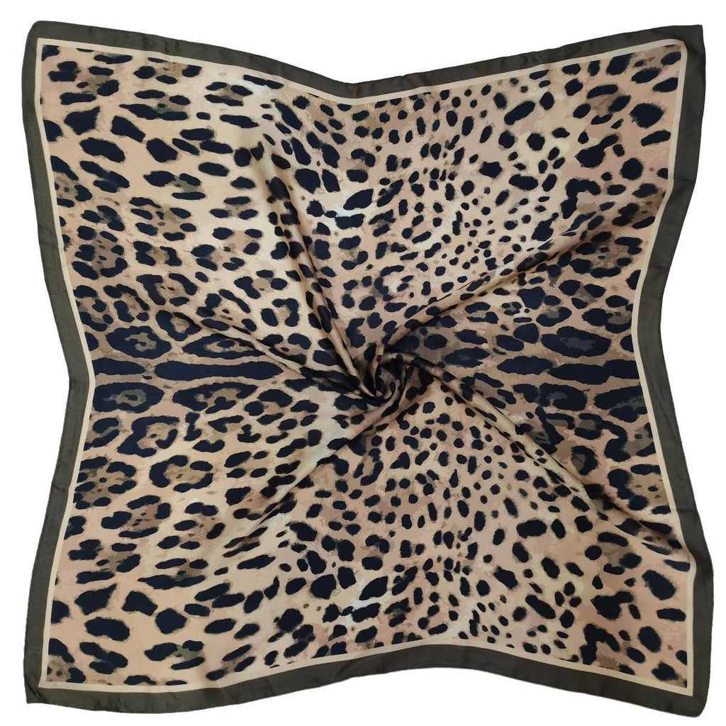 Leopard Print Square Scarf