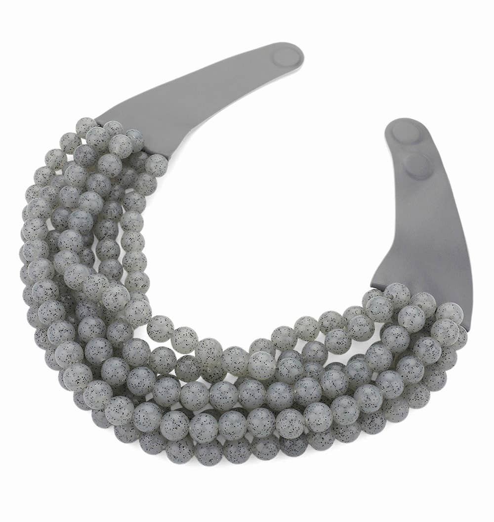 NEW CHUNKY BEADED LAYERED MAGNETIC NECKLACE