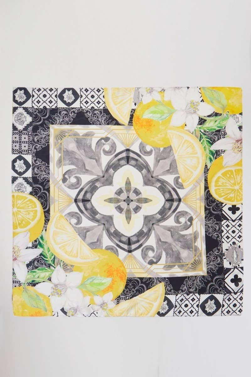 Orange Mosaic Print Bandana BS0129: Coral