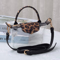 Gladys Clear Gameday Mini Crossbody Bag: Leopard
