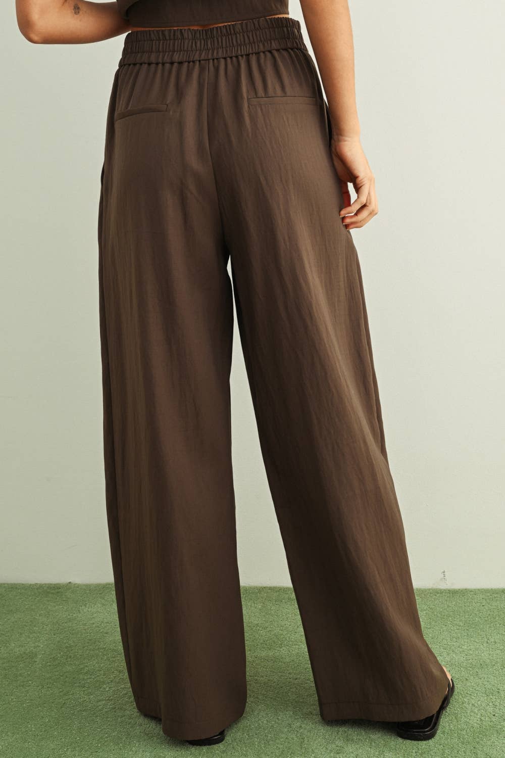 MIOU MUSE - P6535ST   SOFT RAYON TROUSER: CREAM