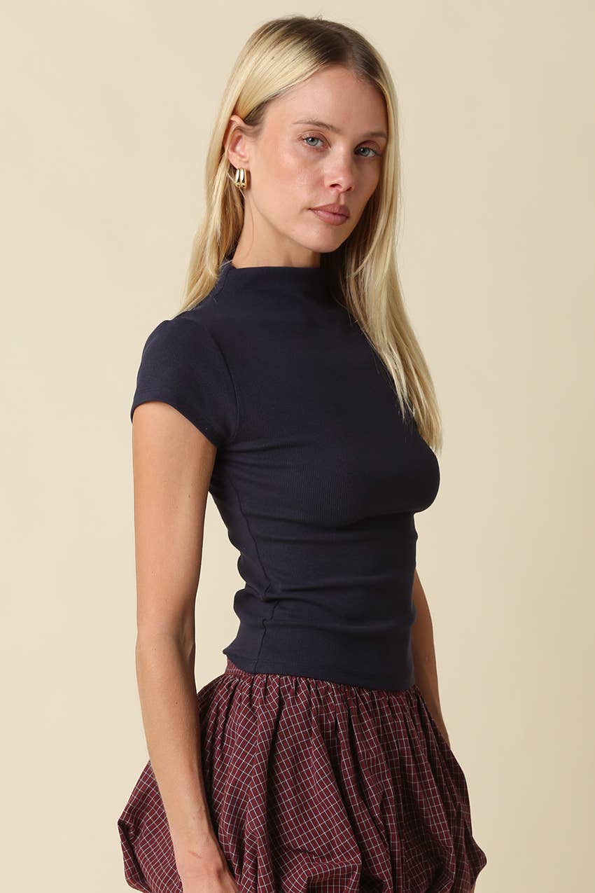 Olivaceous - Anora Neck Knit Top: H Grey / Contemporary / S