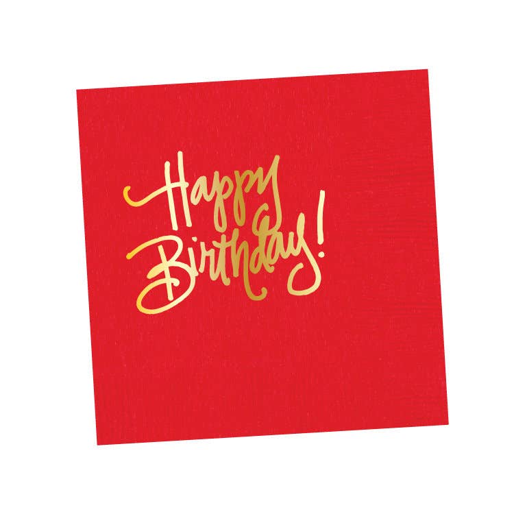 Natalie Chang - Happy Birthday! Napkins: White