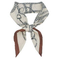 anbfashion - Chaos Chain Link Print Silky Bandana Square Neck S ISC-94664: IVORY