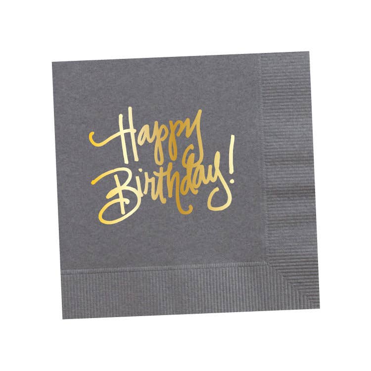 Natalie Chang - Happy Birthday! Napkins: White