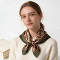 anbfashion - Chain Equestrian Silky Bandana Square Neck Scarf LVSC-324: OV