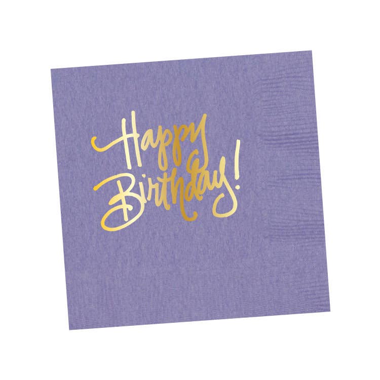 Natalie Chang - Happy Birthday! Napkins: White