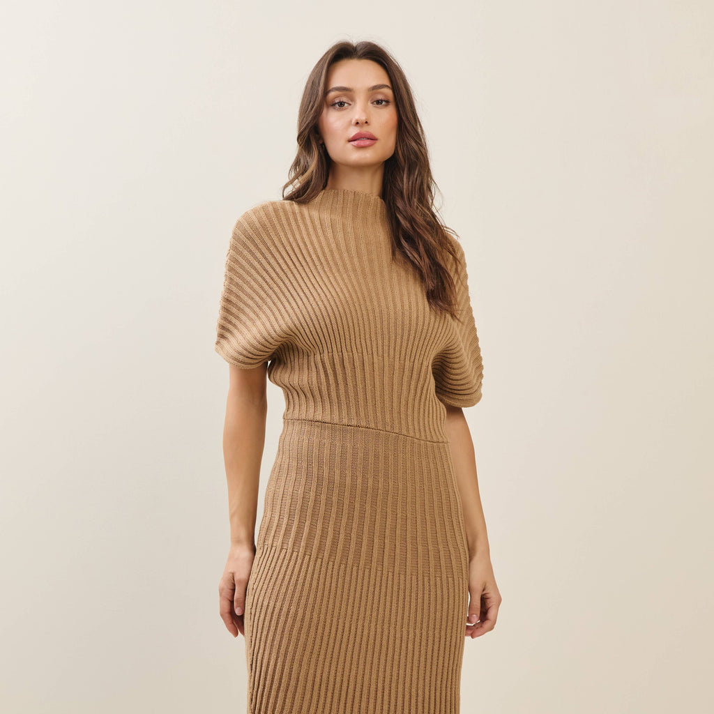 Able - Asymmetric Sweater Midi Dress