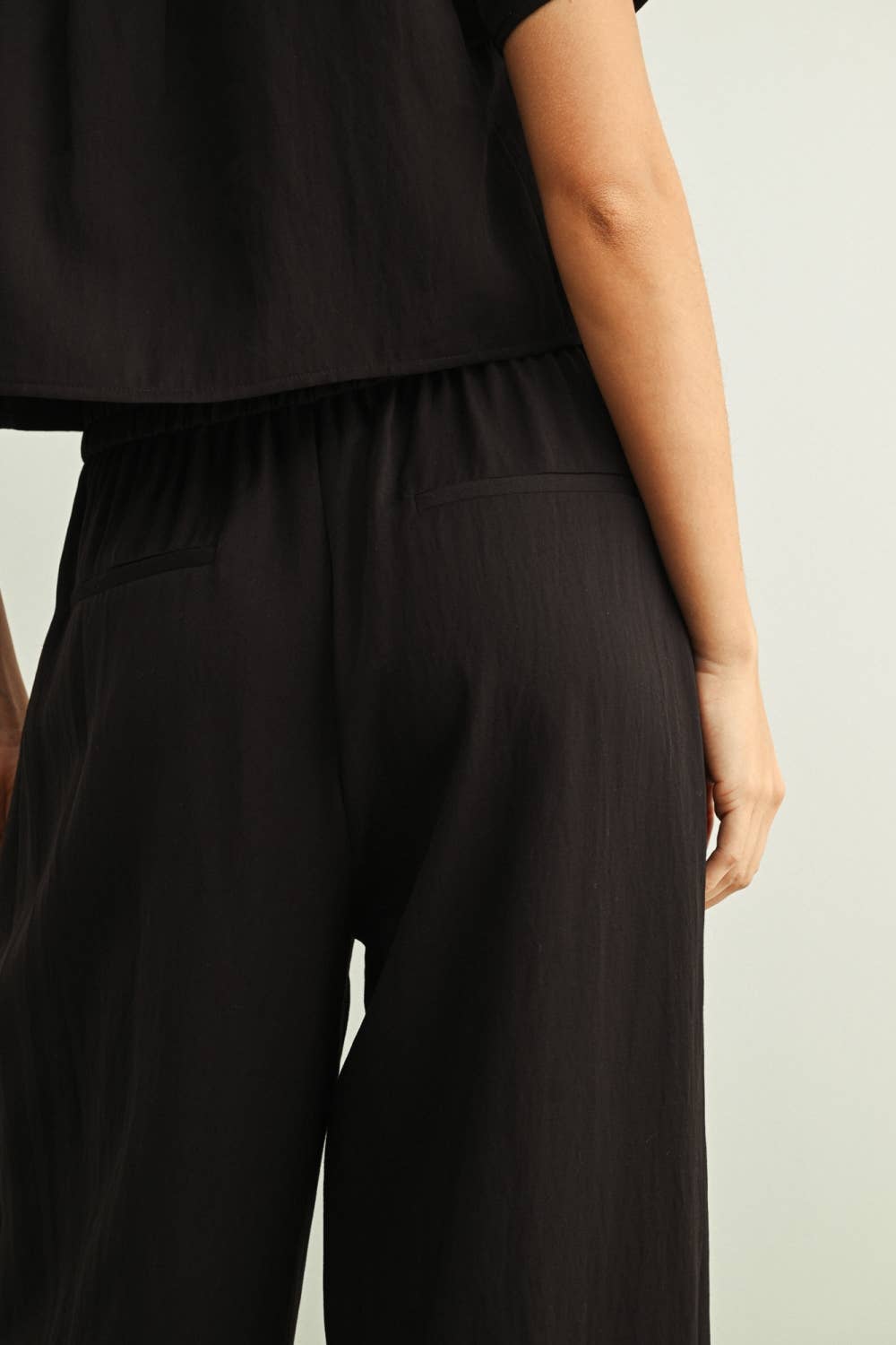 MIOU MUSE - P6535ST   SOFT RAYON TROUSER: CREAM