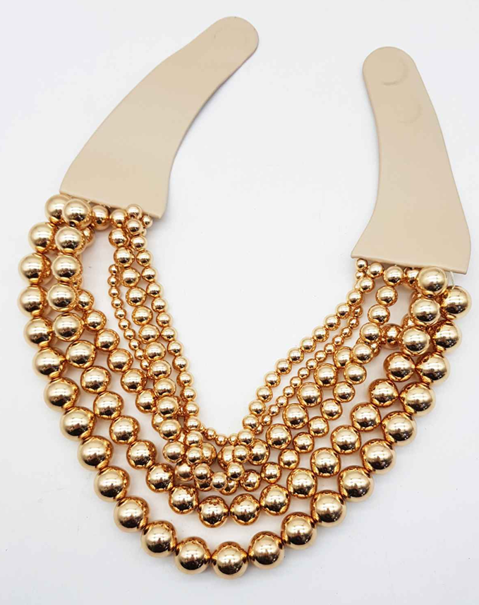 NEW CHUNKY BEADED LAYERED MAGNETIC NECKLACE