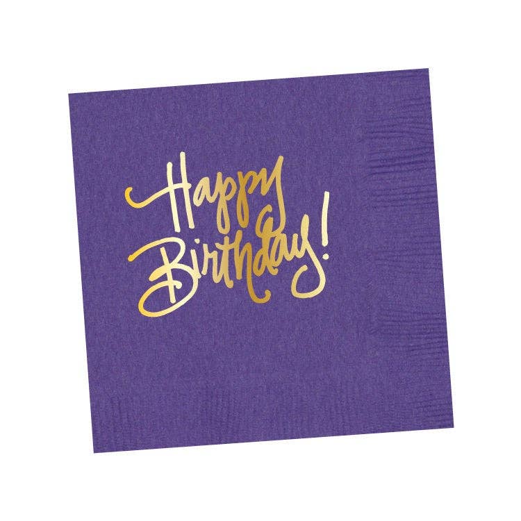 Natalie Chang - Happy Birthday! Napkins: White
