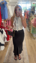 Reset by Jane Black Silky Midi Skirt