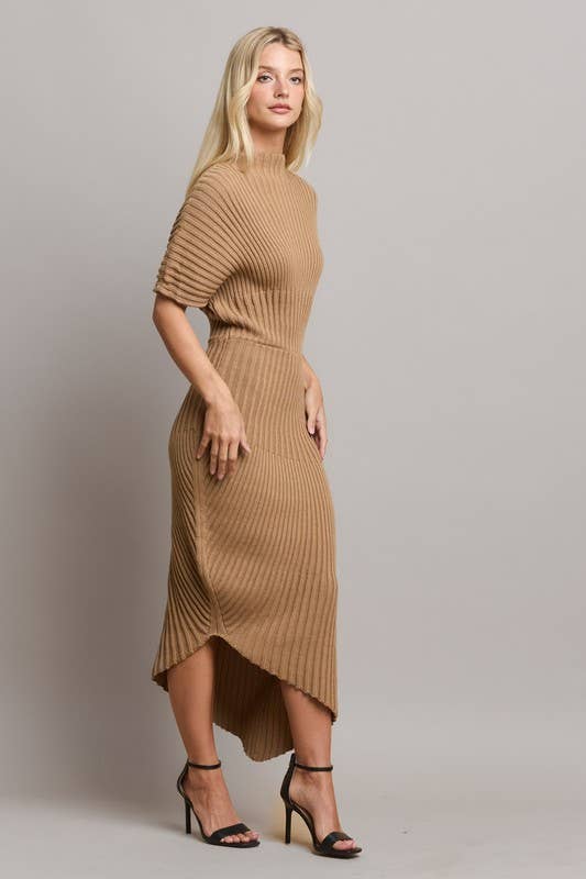 Able - Asymmetric Sweater Midi Dress