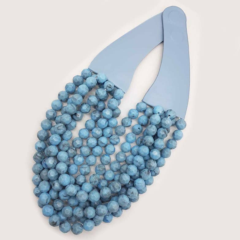 NEW CHUNKY BEADED LAYERED MAGNETIC NECKLACE