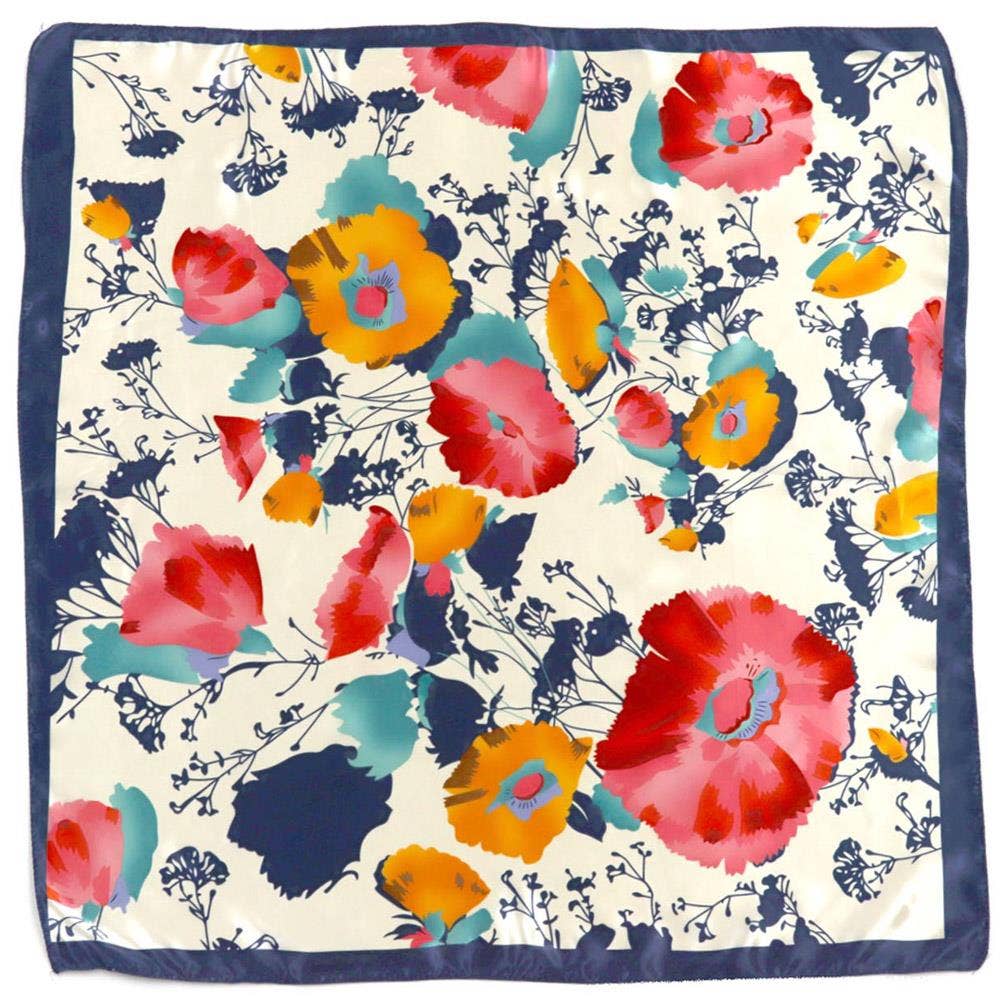 Floral Printed Silk Like Scarf BASC-5569: IVPN