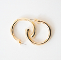 Hoo Hoops - Hypoallergenic Medium Acrylic Hoop Earrings - Gold