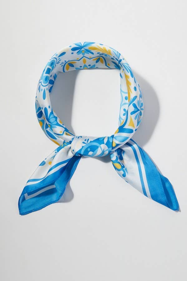 anbfashion - Garden Tile Mosaic Print Bandana BB0133: Pink