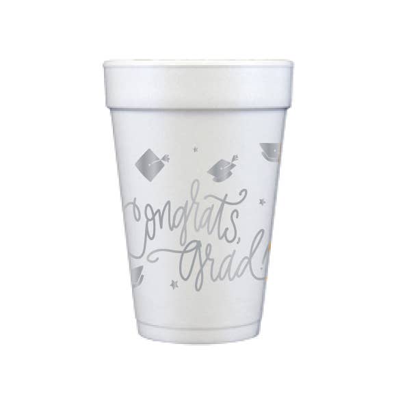 Natalie Chang - Congrats, Grad!  | Foam Cups (3 colors): Black