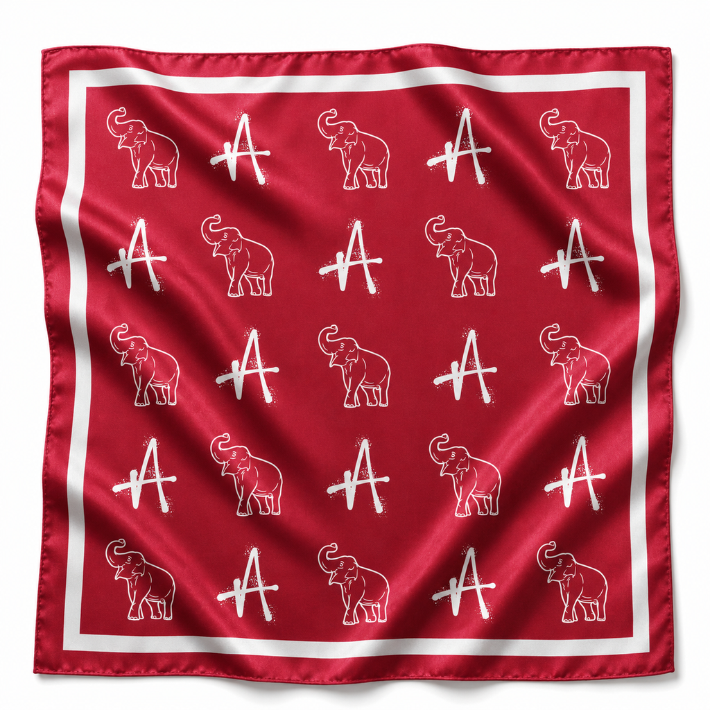Crimson & White Gameday Bandana Scarf BAMA