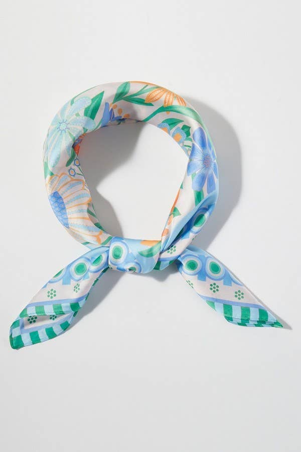 anbfashion - Retro Floral Print Bandana BB0137: Pink