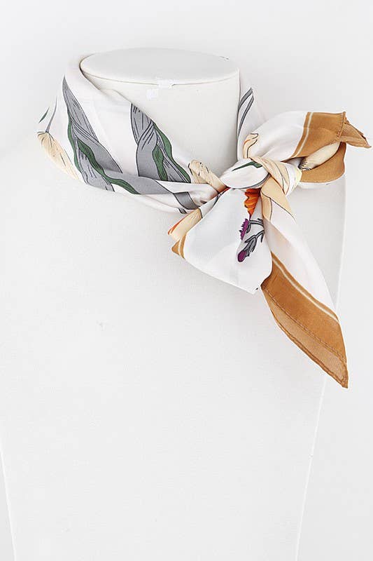 Bright Flower Scarf Wrap BS0017: Orange