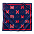 Red & Navy Gameday Bandana Scarf OLE MISS MASCOT
