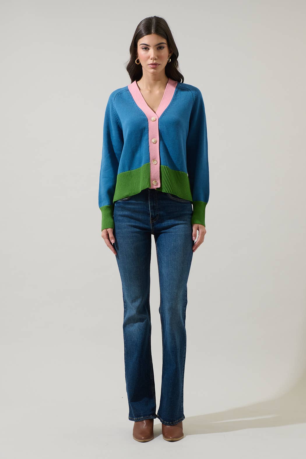 Sugarlips - Hendria Color Block Cardigan