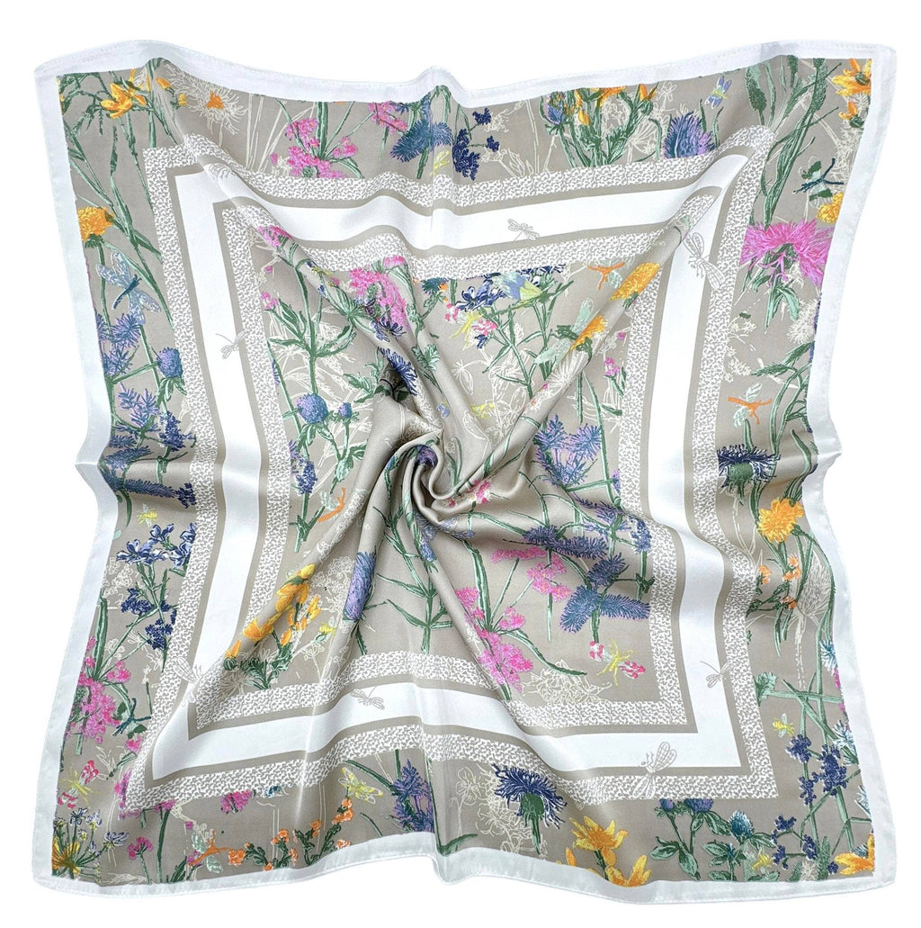 Flower Border Square Scarf WLQS-115: TPE