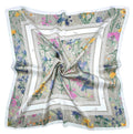 Flower Border Square Scarf WLQS-115: TPE