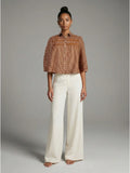 MMIS Terracotta Check Blouse