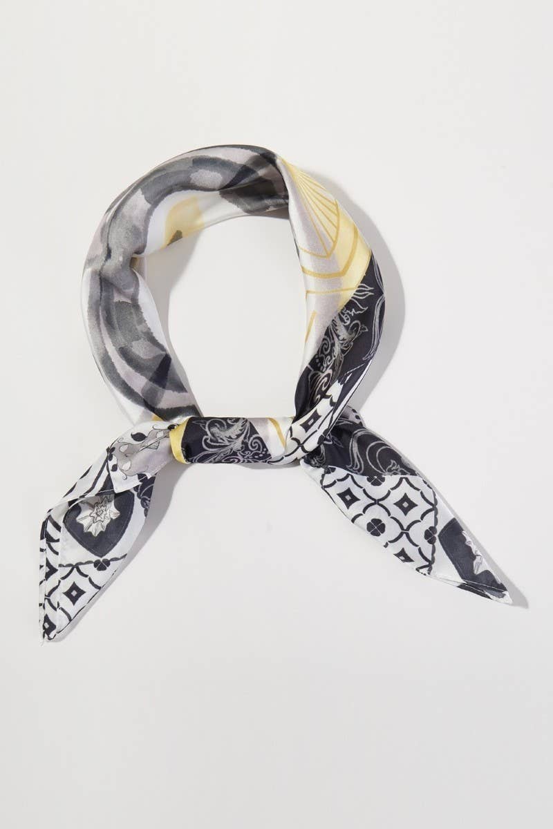 Orange Mosaic Print Bandana BS0129: Coral
