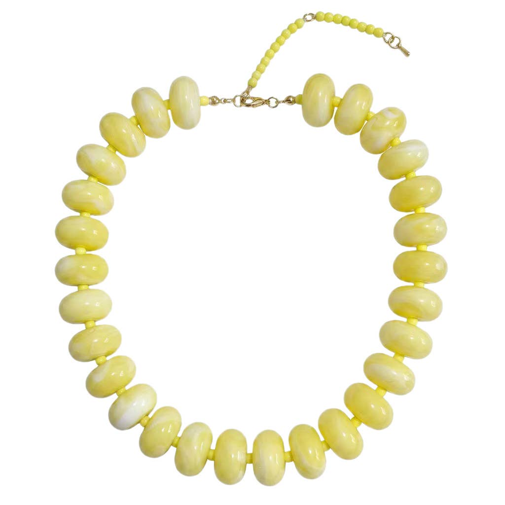 Gemelli - Marlan Chunky Beaded Necklace- Yellow Mix