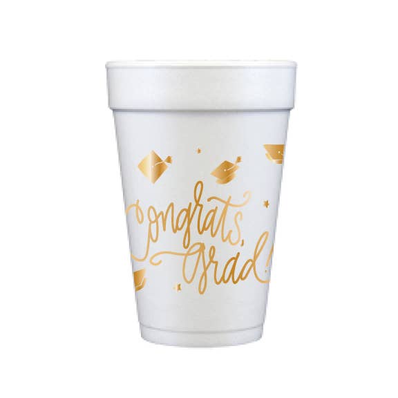 Natalie Chang - Congrats, Grad!  | Foam Cups (3 colors): Black