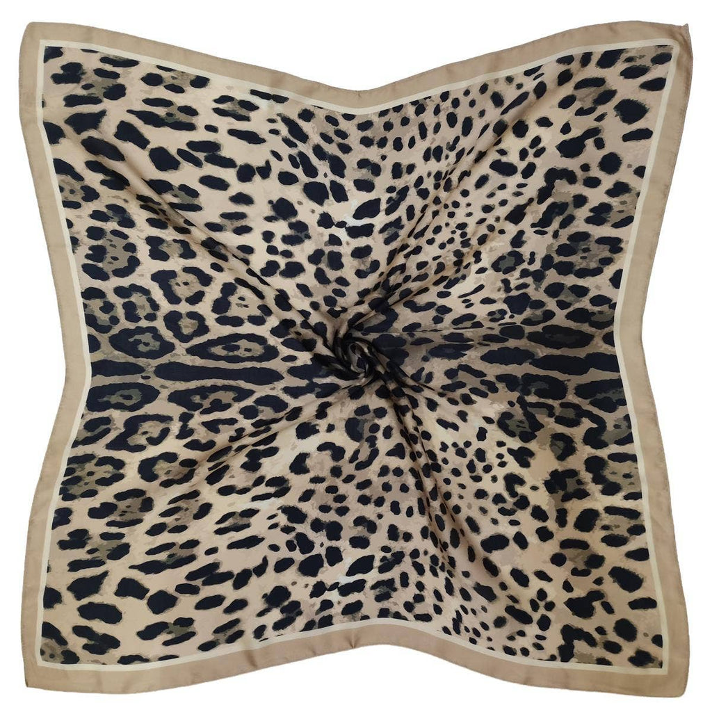 Leopard Print Square Scarf