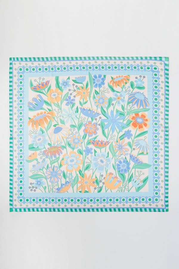anbfashion - Retro Floral Print Bandana BB0137: Pink