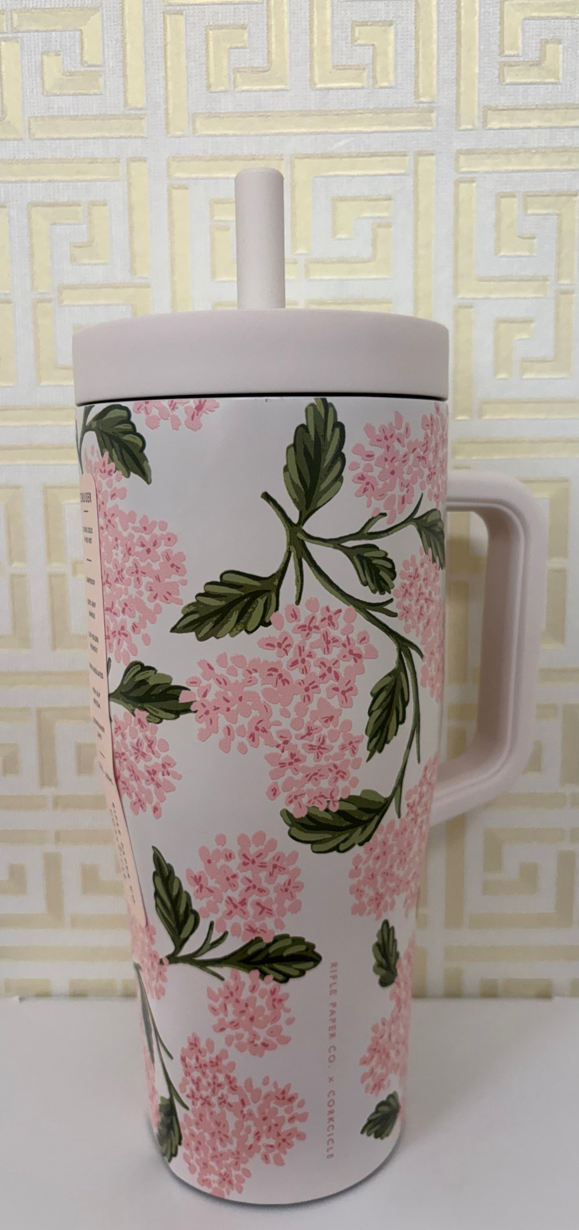 Corkcicle Cruiser Rifle Paper Pink Hydrangea